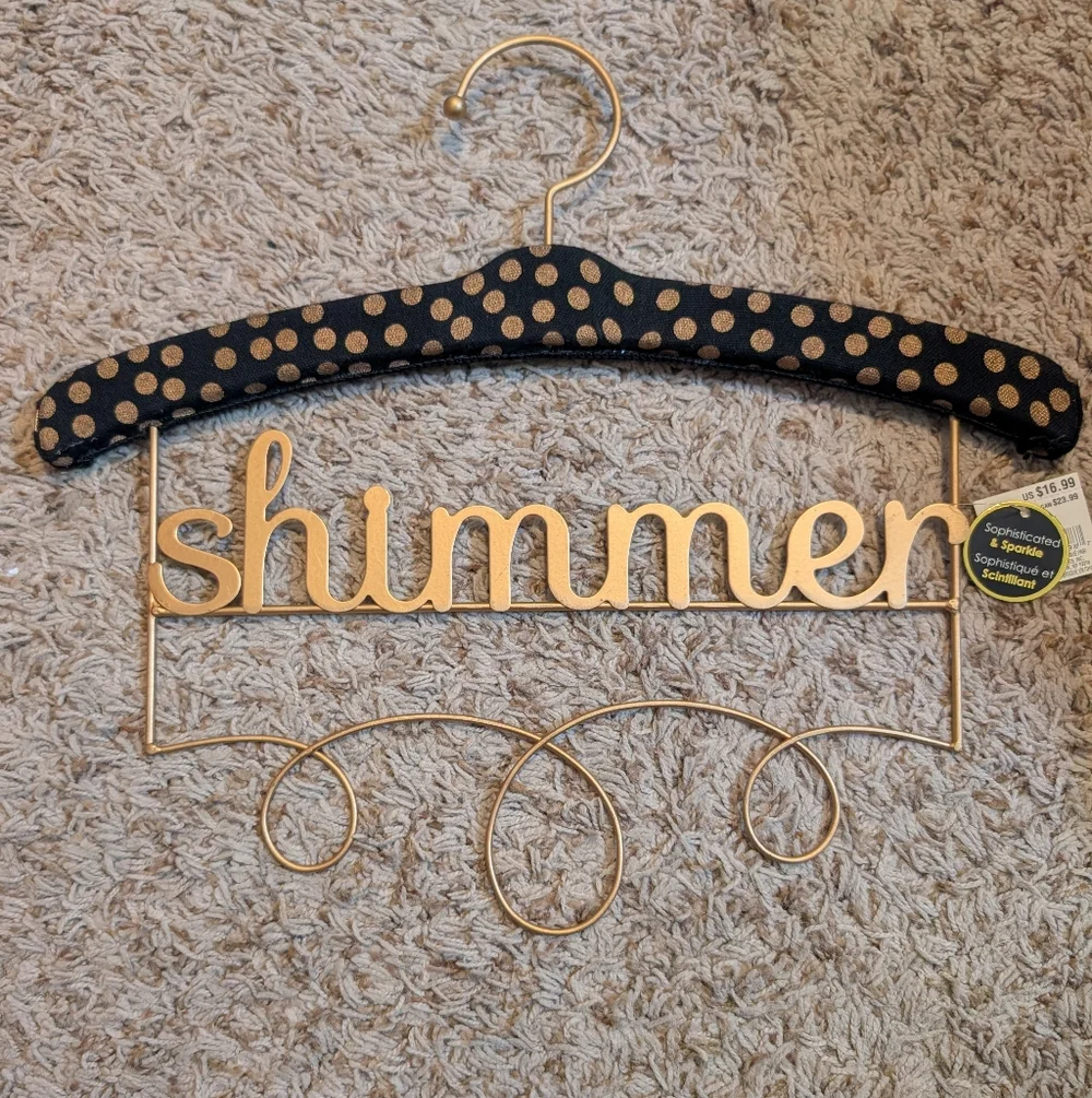 Elegant Gold and Black 'Shimmer' Wall Hook